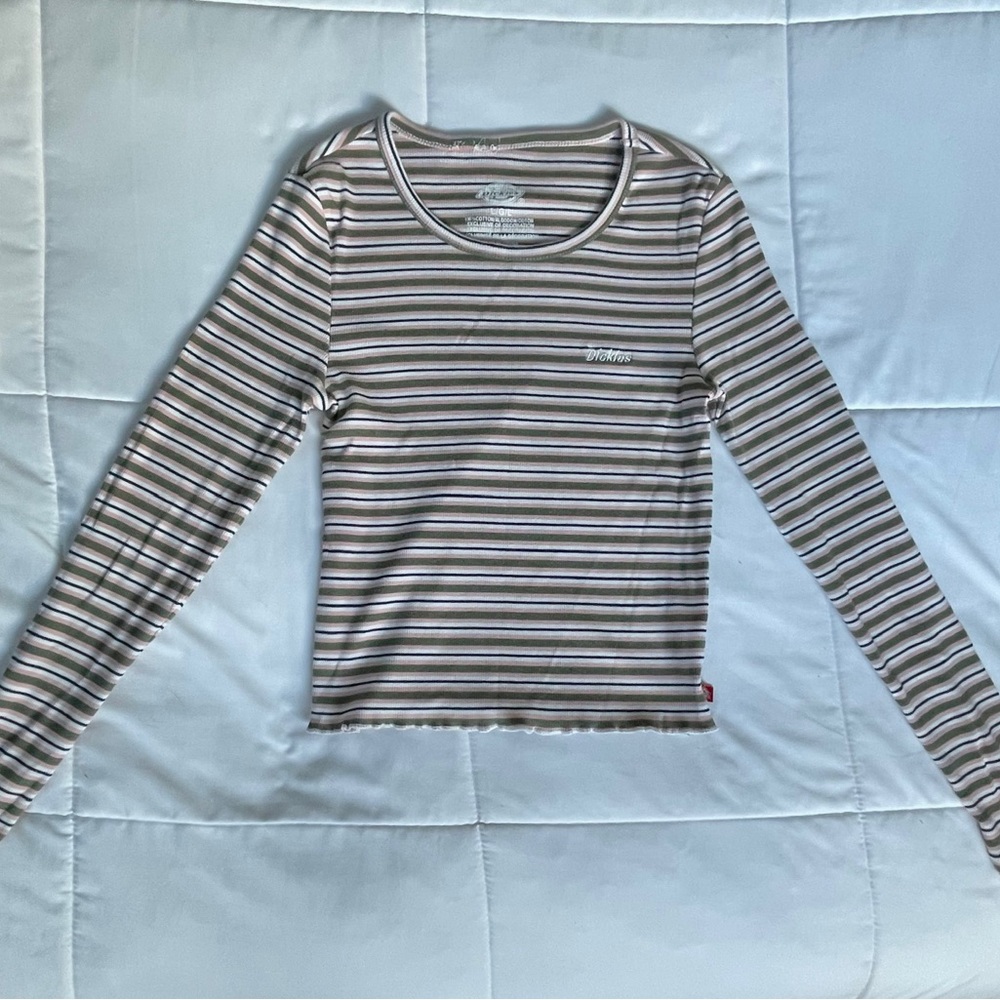 Dickies junior long sleeve babydoll tee, color: multi, size: large